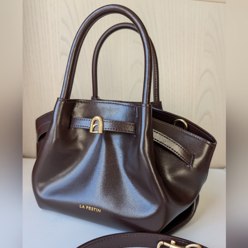 Mini Leather Satchel Crossbody
